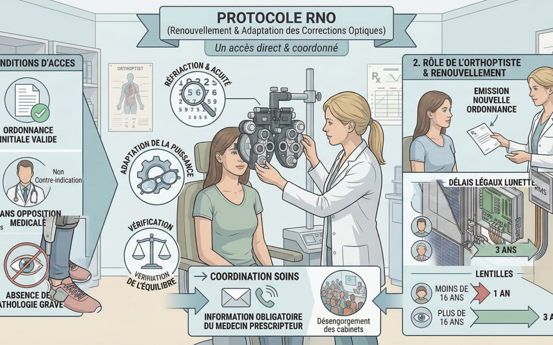 Protocole RNO : tout ce que l&rsquo;orthoptiste doit savoir sur le renouvellement d&rsquo;ordonnance